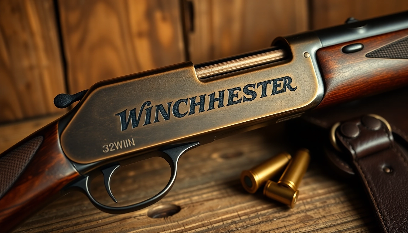 Detailed shot of a 32WIN cartridge in action, highlighting its design and vintage firearm details, emphasizing reliability and craftsmanship for gun enthusiasts.