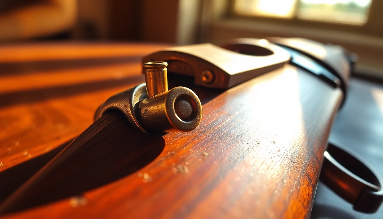 Close-up of a .32WIN cartridge in a vintage Winchester rifle, emphasizing precision and historical appeal for gun enthusiasts.