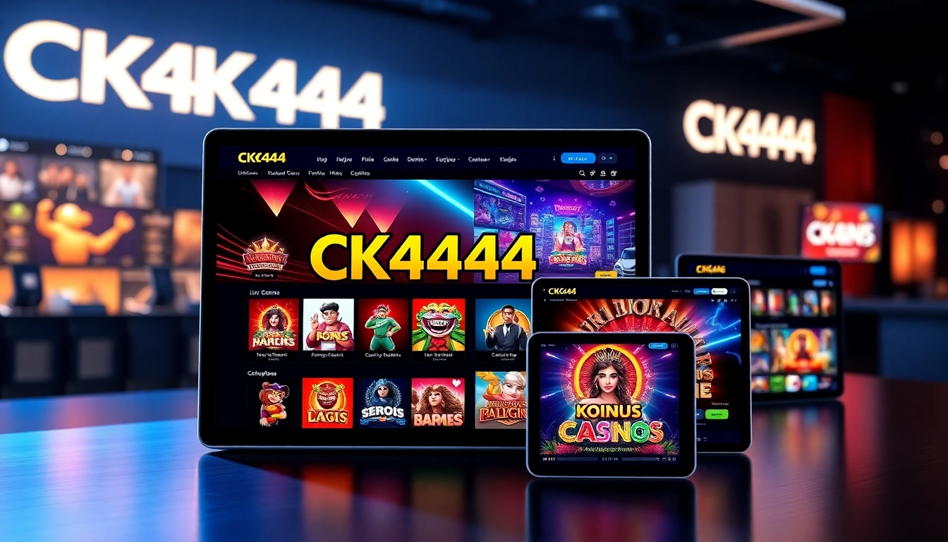 Secure ck444 login page with vibrant graphics, emphasizing easy access to top casino games and promotions for Bangladeshi players.