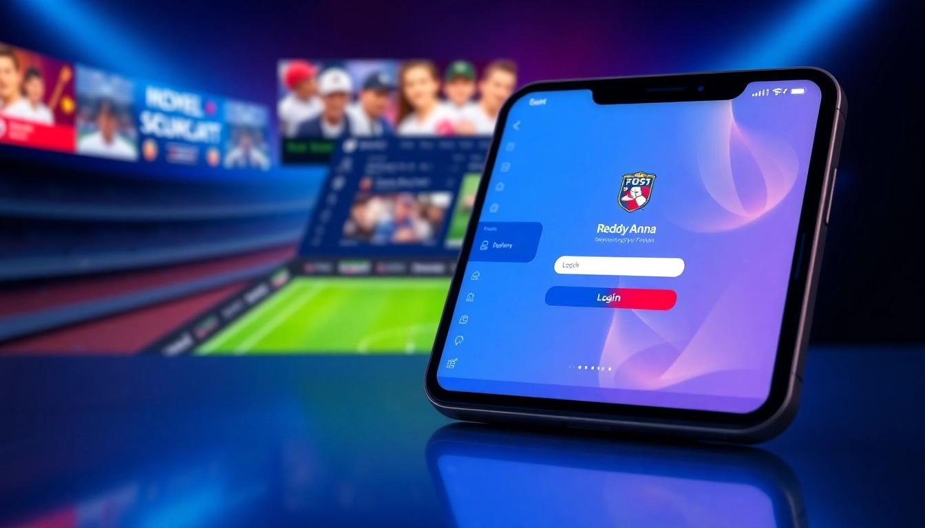 Secure Reddy Anna Login page displayed on a smartphone with live sports streaming, emphasizing fast, reliable access for online betting users.