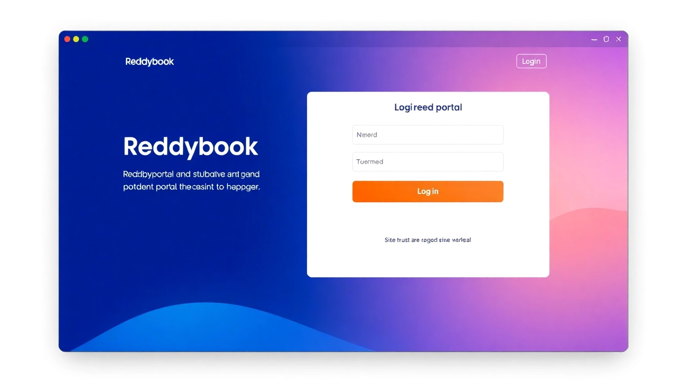 Reddybook login page screenshot showing secure login interface with mobile and username fields, clear call-to-action button, and branding elements, emphasizing ease of access and security.