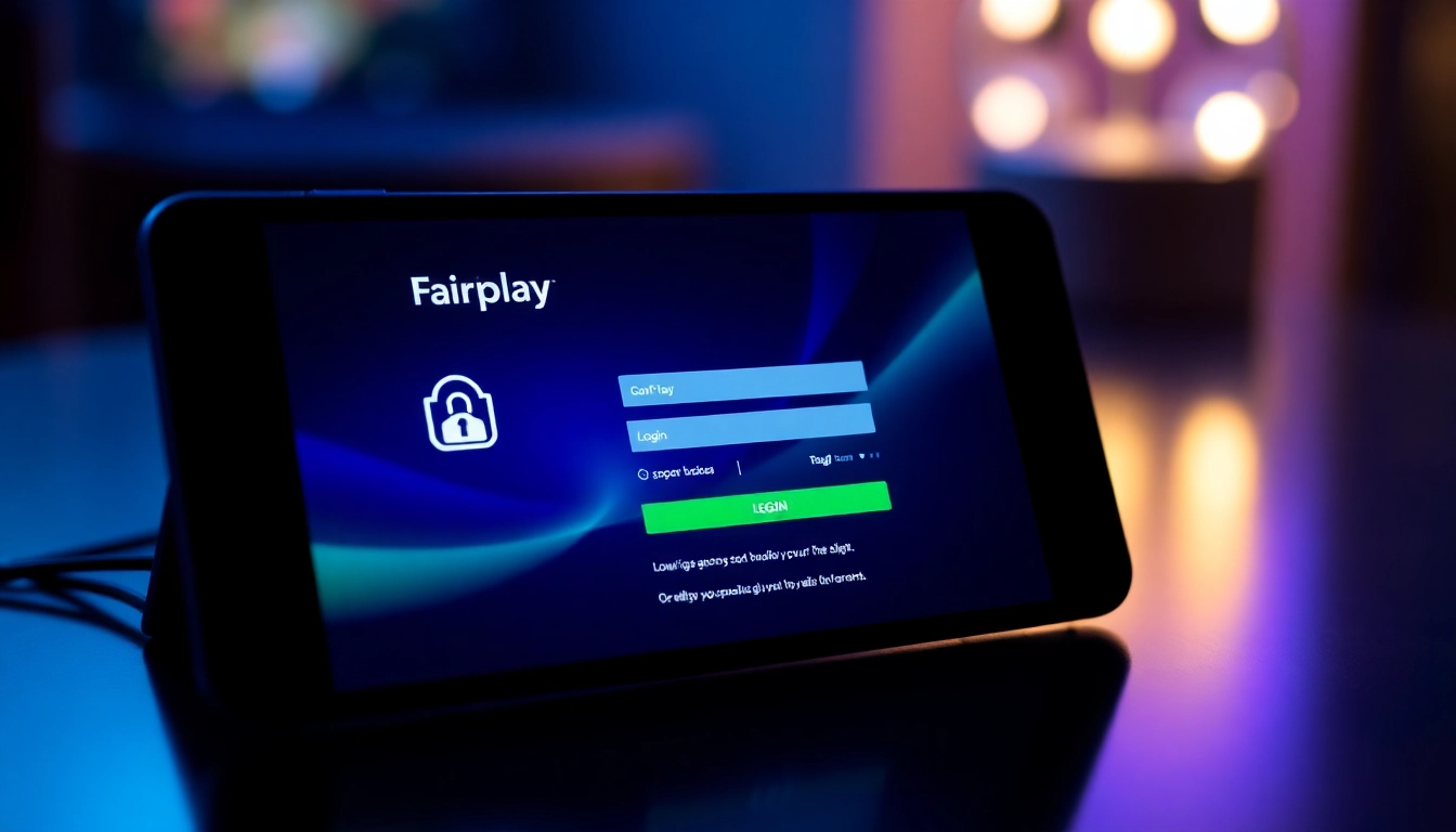 Secure fairplay login page on a mobile device emphasizing safety and user-friendly access in online betting.