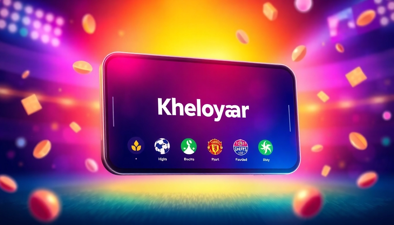 Kheloyaar app displays sports betting interface with cricket and casino options for Indian players