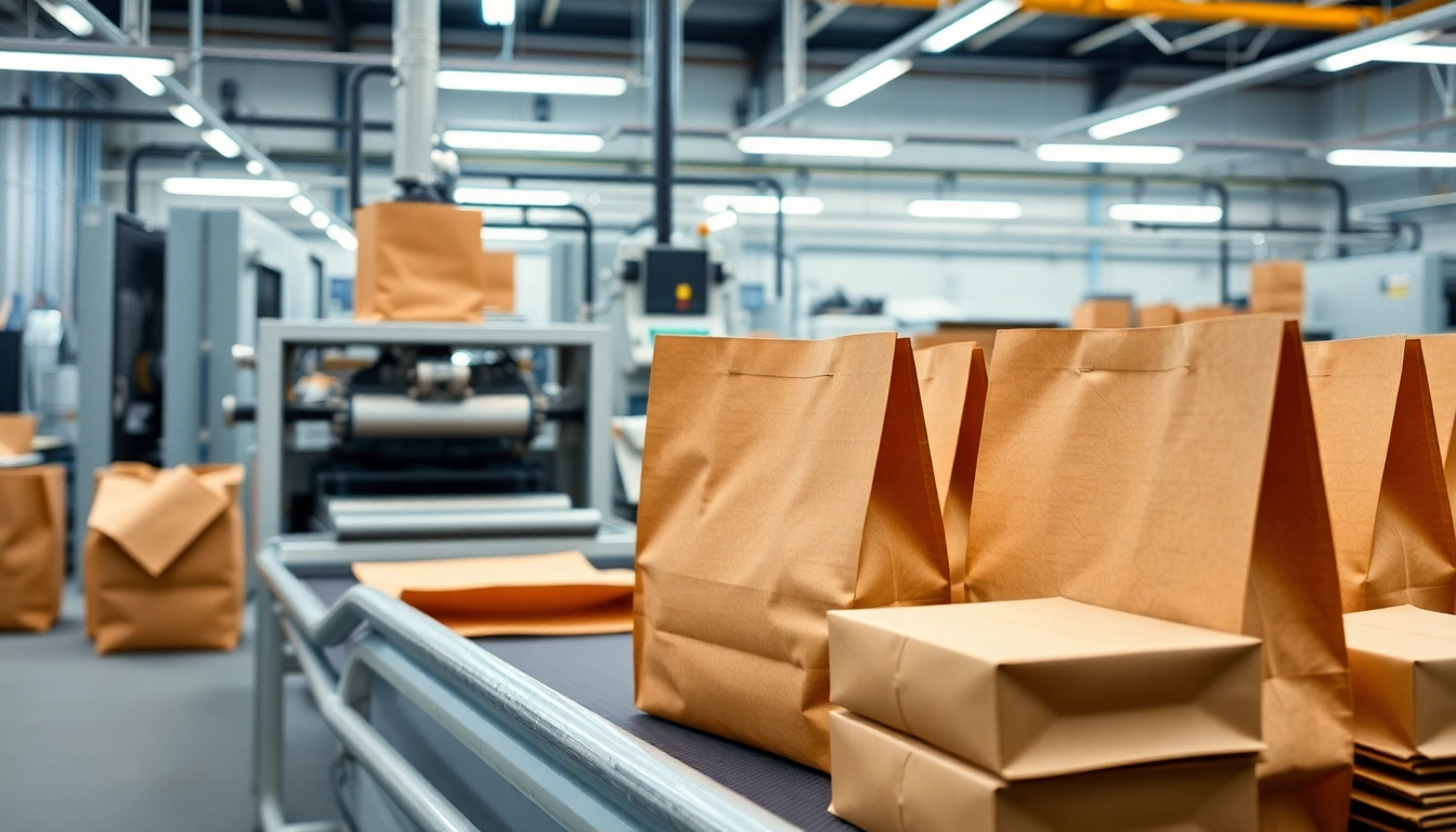 High-quality torba papierowa in a production setting, showcasing eco-friendly materials and