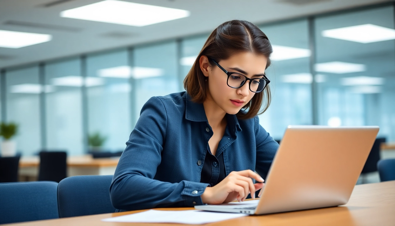 Government job seekers using free job alert updates on a laptop for latest Sarkari Naukri