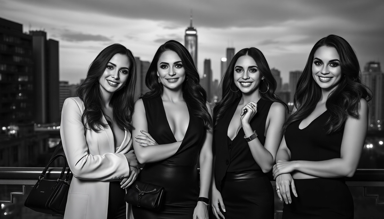 Professional women representing offering stylish, confident companionship services in an
