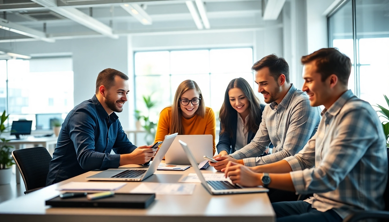 Latest Startup Updates Dynamic team analyzing business growth strategies in a modern office